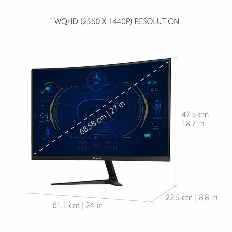 Monitor ViewSonic VX2718-2KPC-MHD 27" LED Curva 165 Hz VA Flicker free-2