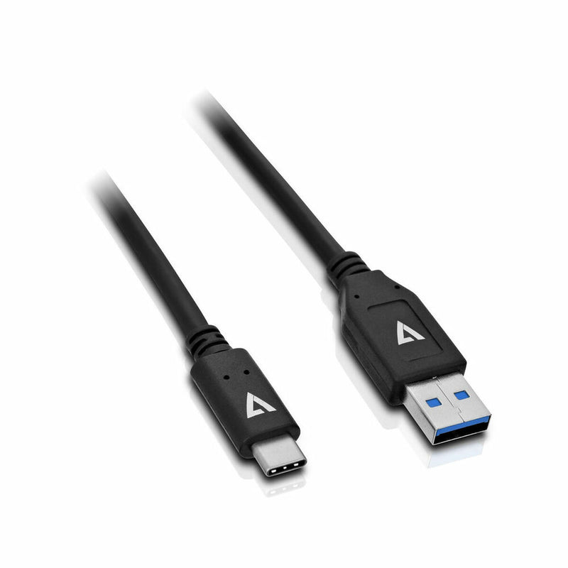 Cavo USB A con USB C V7 V7U3.1AC-1M-BLK-1E   Nero-0