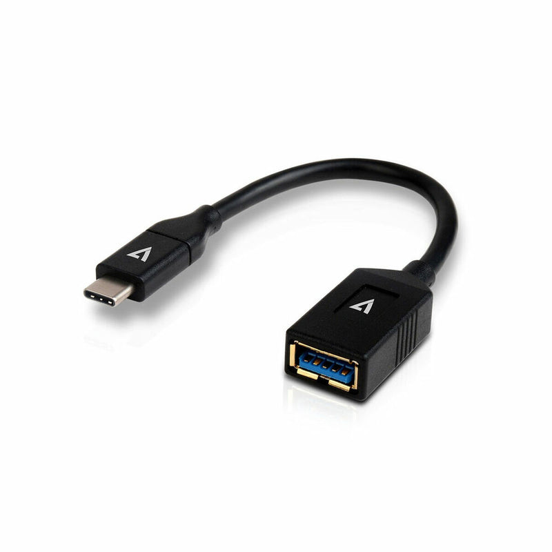 Cavo USB A con USB C V7 V7U3C-BLK-1E Nero-0