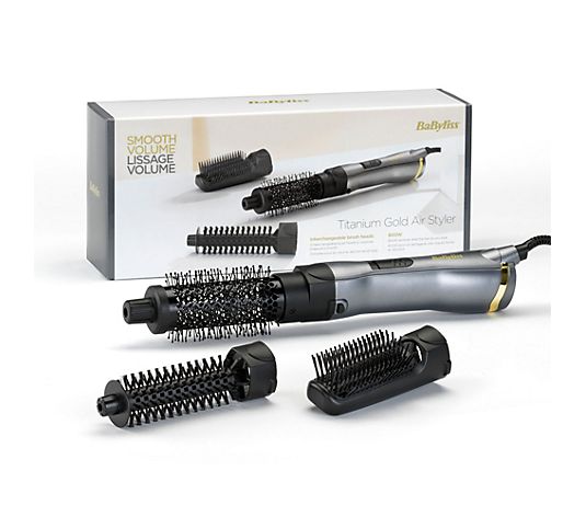 Babyliss Titanium Gold Spazzola ad aria + accessori