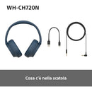 Sony WH-CH720N | Cuffie Wireless con Noise Cancelling, Connessione Multipoint, Fino a 35 ore di durata della batteria e Ricarica Rapida - Blu Sony
