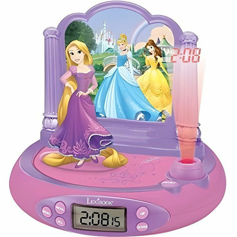 Orologio Sveglia Lexibook Disney Princess Proiettore-0