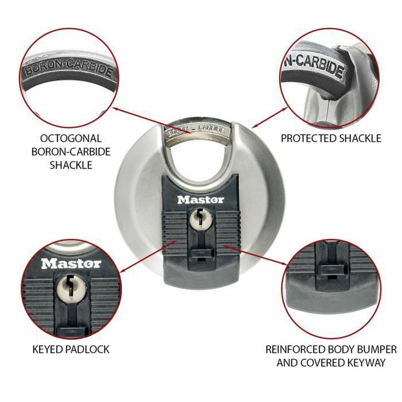 Lucchetto con chiave Master Lock M40EURT (2 Unità)-5