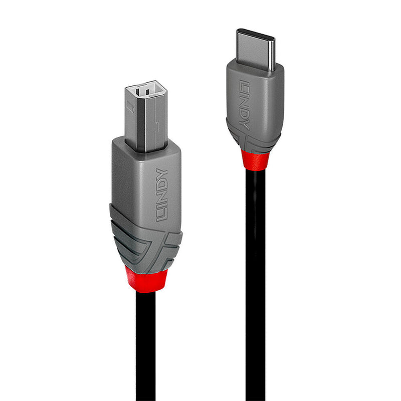 Cavo USB C con USB B LINDY 36942 Nero 2 m-0