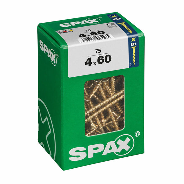 Scatola a viti SPAX Vite per legno Testa piatta (4 x 60 mm) (4,0 x 60 mm)-0