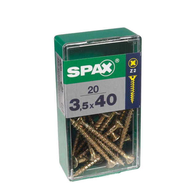 Scatola a viti SPAX Yellox Legno Testa piatta 30 pcs (4,5 x 50 mm)-0