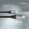 Cavo USB-C Varta 2 m Nero-1