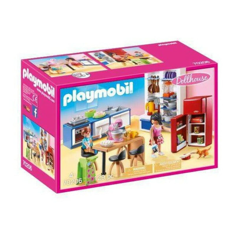 Playset Dollhouse Kitchen Playmobil 70206 (129 pcs)-0