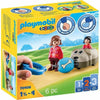 Playset Playmobil 1.2.3 Cane Bambini 70406 (6 pcs)-0