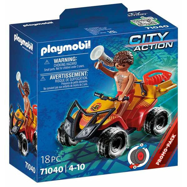 Playset Playmobil City Action Rescue Quad  18 Pezzi 71040-0