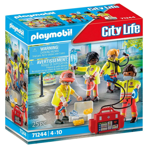 Playset Playmobil 71244 City Life Rescue Team 25 Pezzi-0