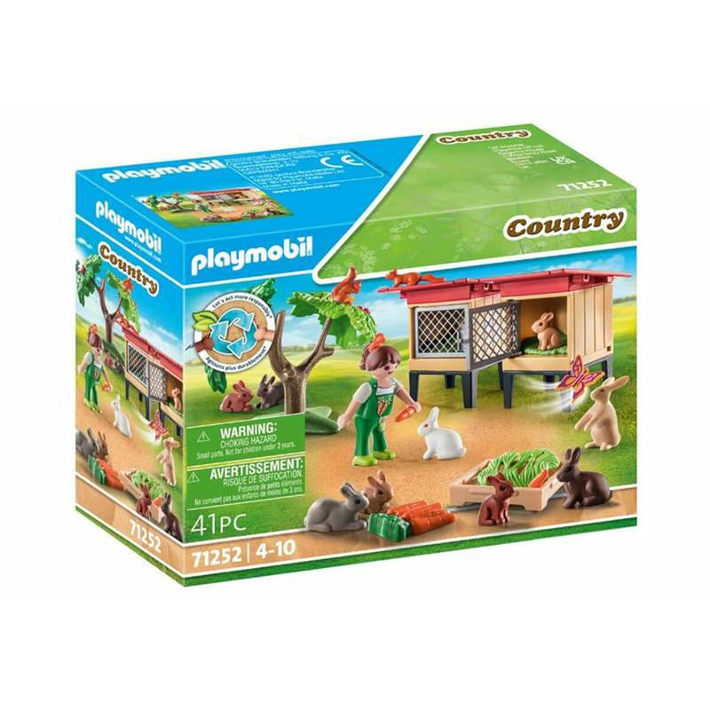 Playset Playmobil 71252 Country Rabbit Hutch 41 Pezzi-0