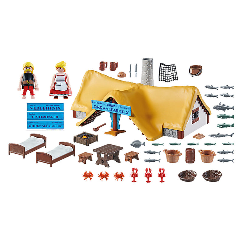 Playset Playmobil Astérix: Ordralfabetix Hut 71266 73 Pezzi-1