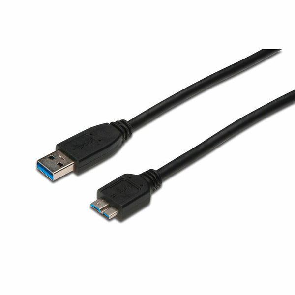 Cavo da USB a micro USB Digitus AK-300117-003-S Nero 25 cm-0