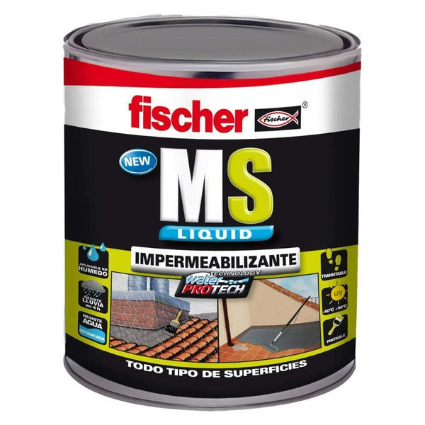 Impermeabilizzazione Fischer MS 534614 Liquido Bianco 1 kg-0