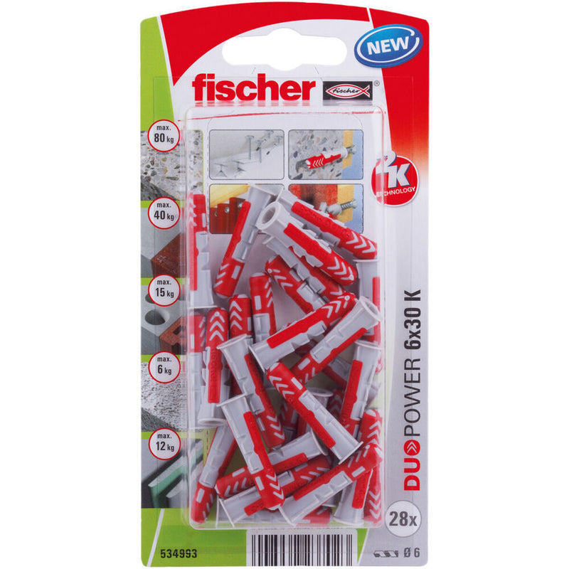 Tacchetti Fischer DuoPower 534993 Ø 6 x 30 mm Nylon (45 Unità)-1