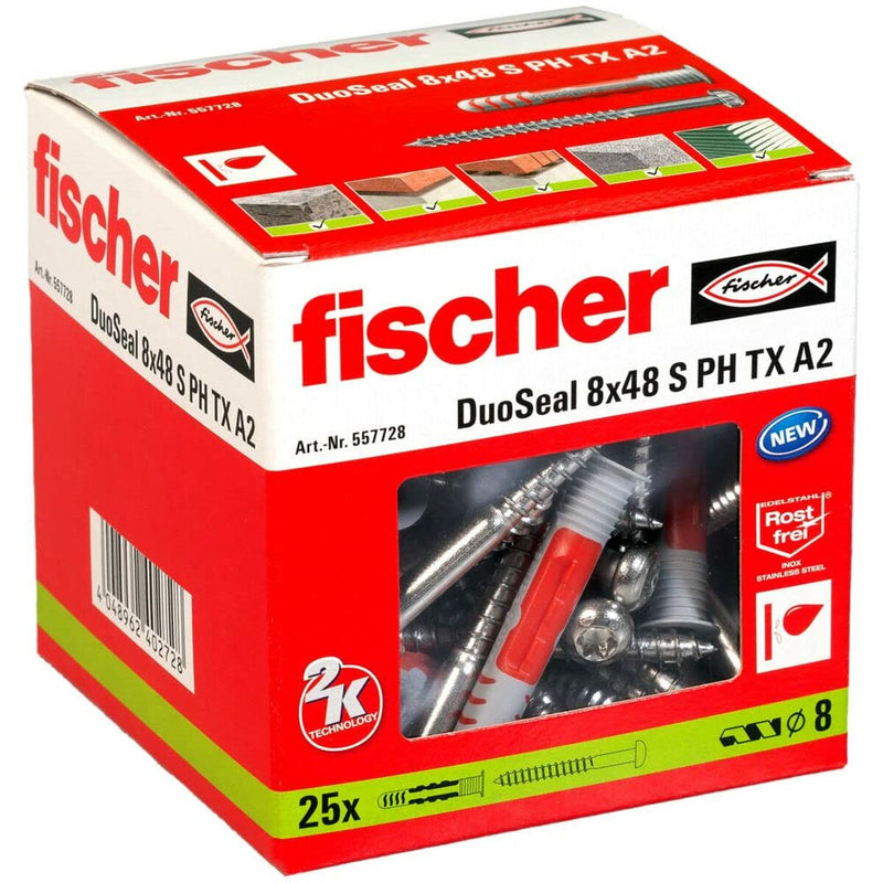 Dadi e viti Fischer DuoSeal 557728 S A2 Impermeabili Ø 8 x 48 mm-1