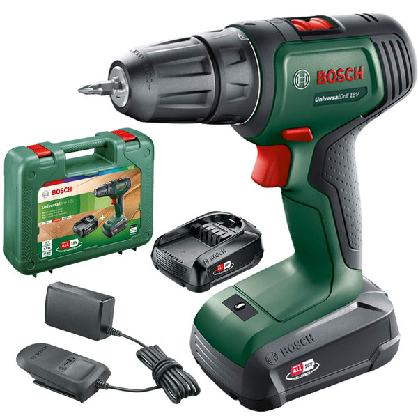 Trapano a Percussione BOSCH UniversalDrill Senza Fili 18 V-0