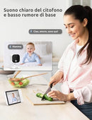 GHB Baby Monitor Video e Audio 5" 720P HD Telecamera Bambini con Schermo IPS 5000mAh VOX Visione Notturna Rilevamento della Temperatura GHB