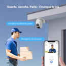 EZVIZ CB8 Lite 4G LTE Telecamera Esterno Senza Fili, 2K+/4MP 360° PTZ Telecamera Batteria, Rilevamento di Persone/Veicoli, Modalità AOV, Visione Notturna a Colori, Difesa Attiva EZVIZ