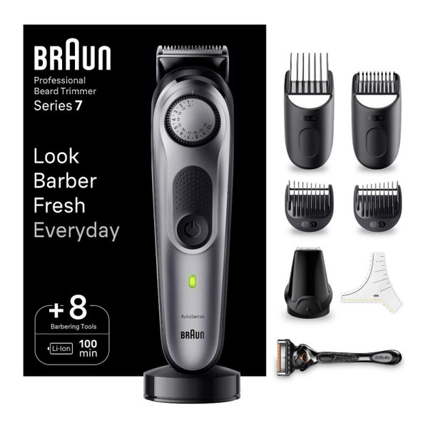 Braun Regolabarba BEARDTRIMMER 7 Grigio siderale Braun BT7420