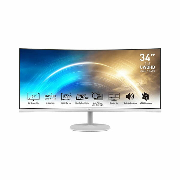 Monitor MSI PRO MP341CQW Bianco 34" 100 Hz-0