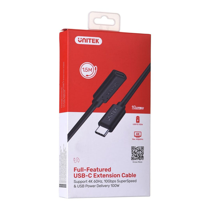 Cavo USB C Unitek C14086BK-1.5M 1,5 m Nero-1