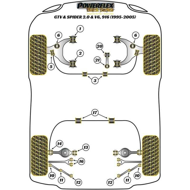 Silentblock Powerflex PFR1-711 Ammortizzatore (2 Unità)-2