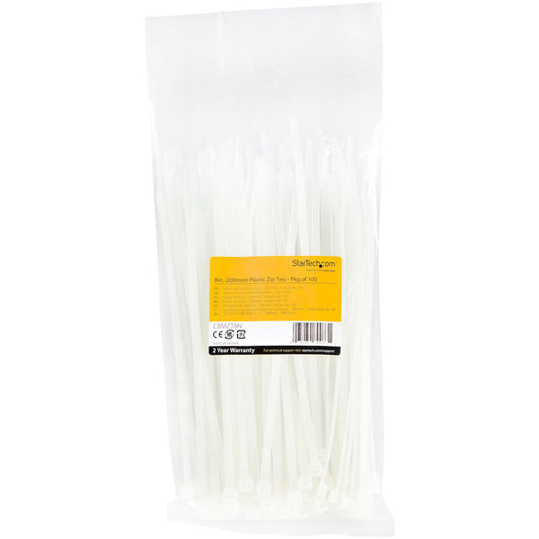 Fascette in Nylon Startech CBMZT8N Bianco (100 Unità)-0