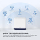 Mercusys TP-Link Halo H1900G(3-pack) Router WiFi Mesh Dual Band AC1900Mbps, 3 Pezzi con Copertura fino a 550㎡, 3 Porte Gigabit Ethernet, Modalità Router e Access Point, Parental Control MERCUSYS