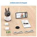 ieGeek 2k Baby Monitor Video e Audio con 5" LCD, Telecamera Bambini con Monitor Supporto Controllo Tramite APP Mobile & Monitor, 3000 mAh Batteria Ricaricabile, 3 Tipi di Rilevamento Intelligente ieGeek