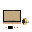 OPTEPYOE Videocitofono placcato in oro, 1080P, audio unidirezionale, microfono incorporato.(Cam128G) OPTEPYOE