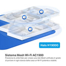 Mercusys TP-Link Halo H1900G(3-pack) Router WiFi Mesh Dual Band AC1900Mbps, 3 Pezzi con Copertura fino a 550㎡, 3 Porte Gigabit Ethernet, Modalità Router e Access Point, Parental Control MERCUSYS