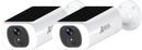 Telecamere Esterno coppia da 2  ANRAN  3MP Wi-Fi Batteria Senza Fili, Solare Pannello Integrato, Visione Notturna a Colori, PIR Movimento Rilevamento, Sirena, Audio Bidirezionale, Alexa Supporta,C3 ezviz