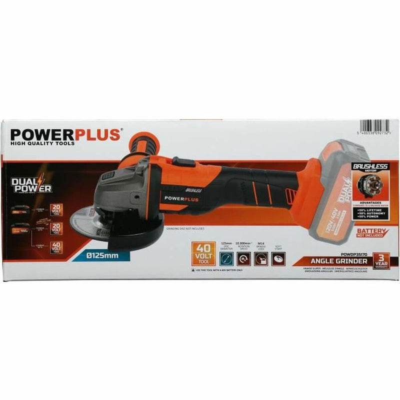 Smerigliatrice Powerplus 40 V Ø 125 mm 20 V-2