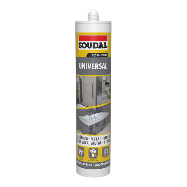 Silicone Soudal 115926 Universale Nero 280 ml-0