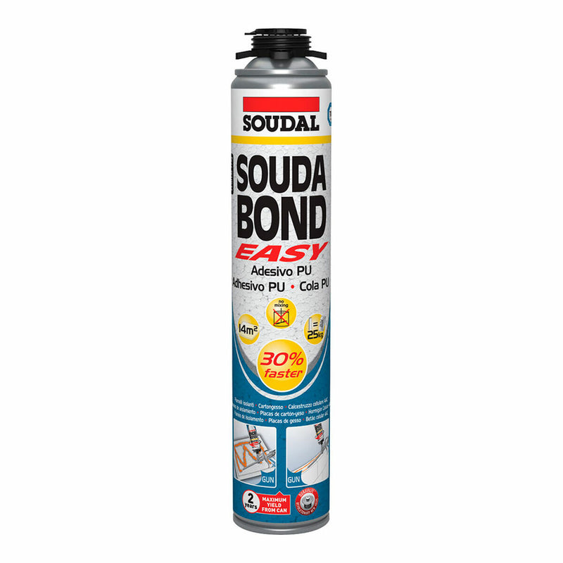 Schiuma Soudal SoudaBond Easy Poliuretano Pistola 750 ml-0