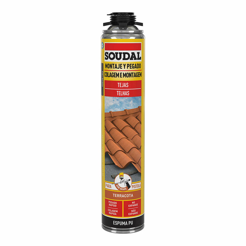 Schiuma Soudal Poliuretano Pistola Tetto Rosso 750 ml-0