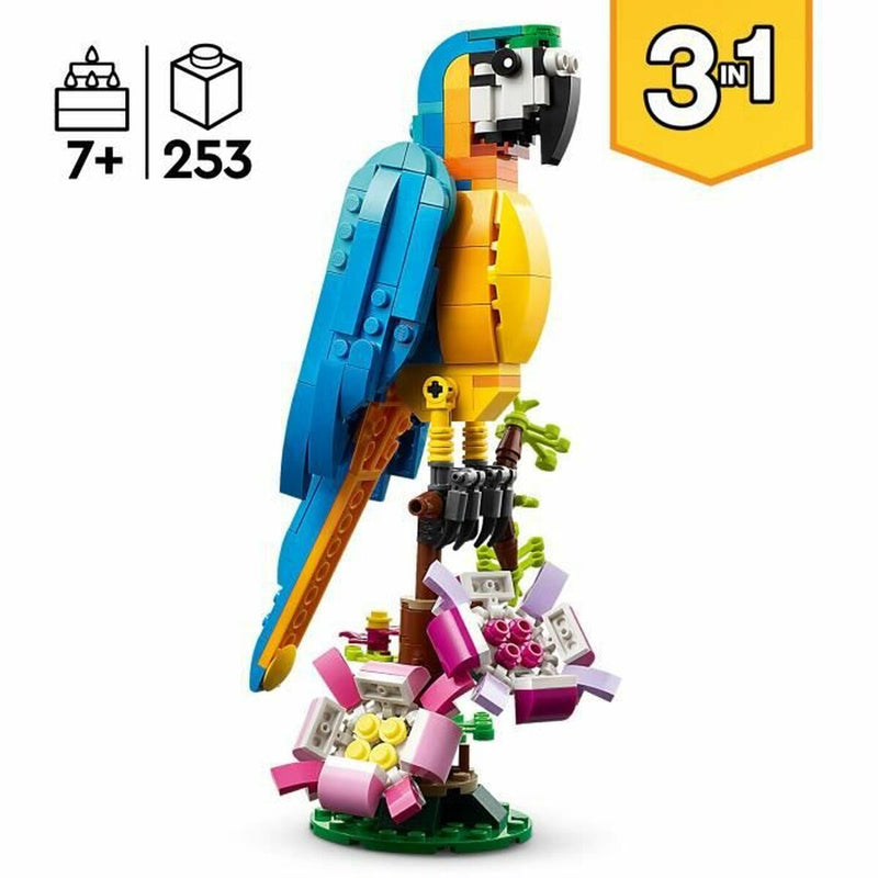 Playset Lego Creator 31136 Exotic parrot with frog and fish 3 in 1 253 Pezzi-6