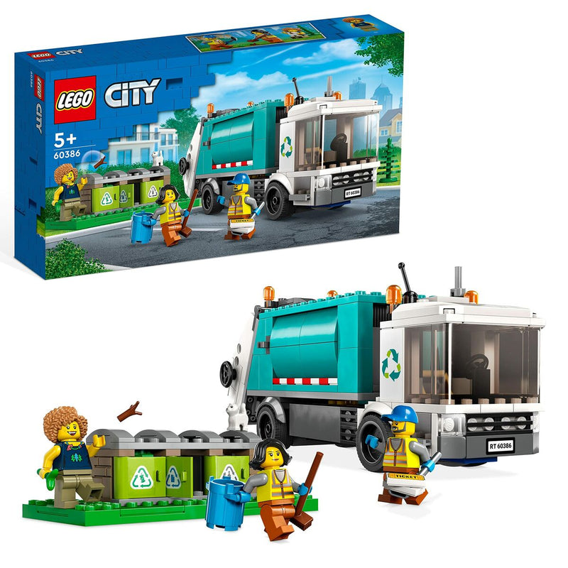 Playset Lego City 60386 Recycling truck Camion della Spazzatura-4