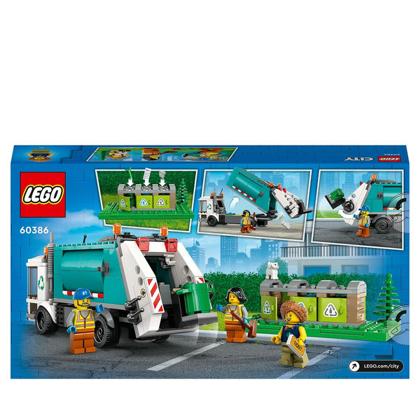 Playset Lego City 60386 Recycling truck Camion della Spazzatura-0