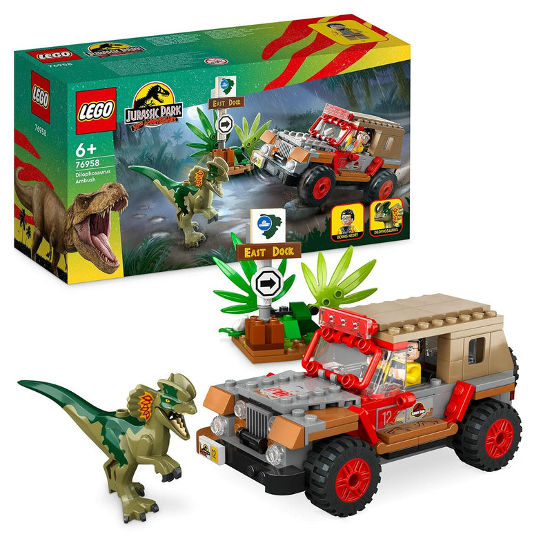 Playset Lego Jurassic Park 30th Anniversary 76958 Dilophosaurus Ambush 211 Pezzi-0