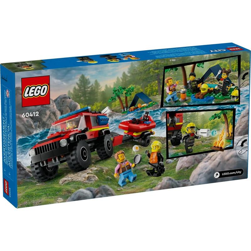 Playset Lego 60412 4x4 Fire Engine with Rescue Boat-8