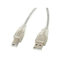 Cavo USB A con USB B Lanberg CA-USBA-12CC-0050-TR Trasparente 5 m (5 m)-0