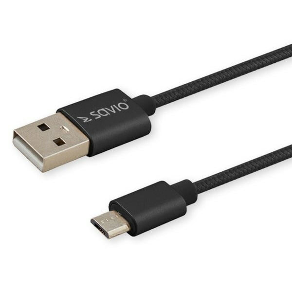 Cavo USB A con USB C Savio CL-129 Nero 2 m-0