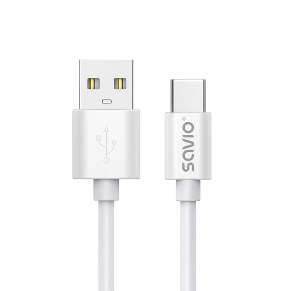 Cavo USB A con USB C Savio CL-168 Bianco 3 m-0