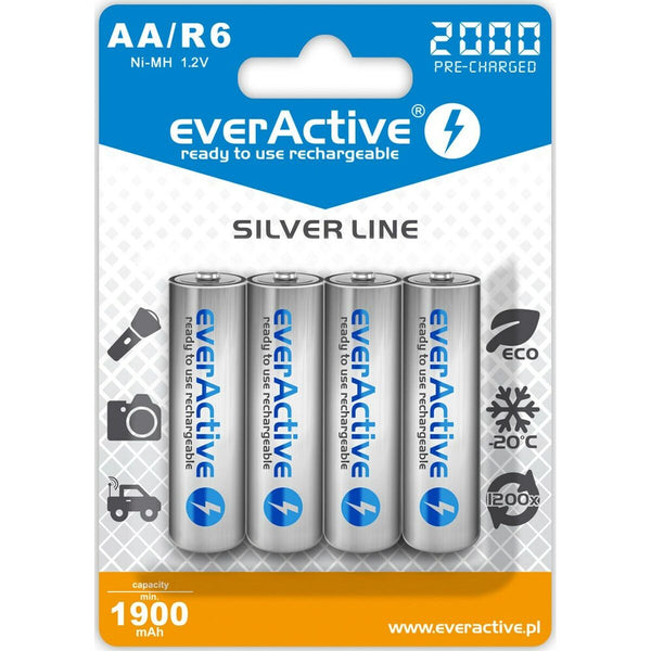 Batterie Ricaricabili EverActive EVHRL6-2000 AA LR6 1,2 V 3.7 V-0