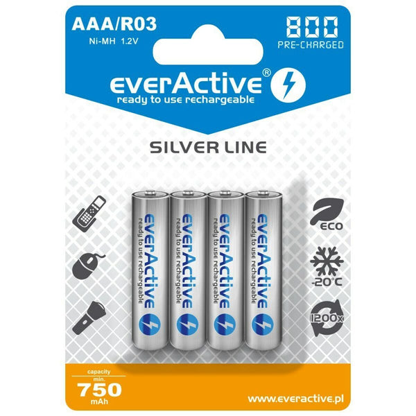 Batterie Ricaricabili EverActive EVHRL03-800 R03 AAA 1,2 V-0