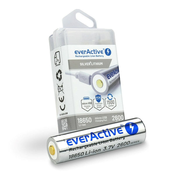 Batterie Ricaricabili EverActive EV18650-26M 3,7 V-0