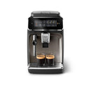 PHILIPS Serie 3300 Macchina da caffè automatica - 5 tipi di bevande, Touch screen a colori, Sistema LatteGo, SilentBrew, Macinacaffè in ceramica al 100%, Filtro AquaClean. Cromato Nero (EP3326/90)